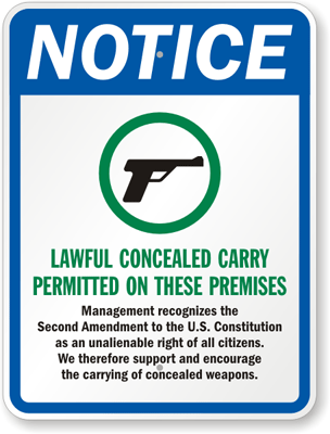 concealed sign lawful weapons signs notice carry guns permitted allowed work gun law these tennessee premises graphic permit passed bring