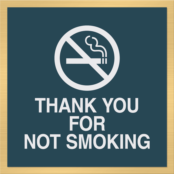 Thank You for Not Smoking Graphic Sign