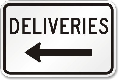 Deliveries Sign