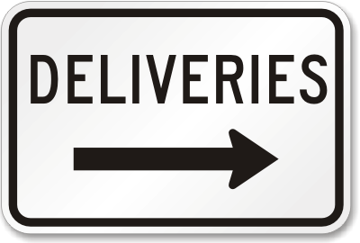 Deliveries Sign