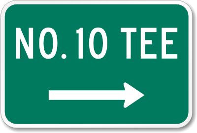 No. 10 Tee (right arrow)