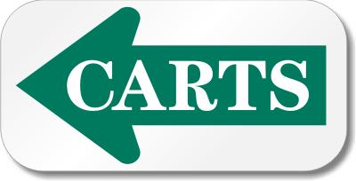 Carts Arrow Sign