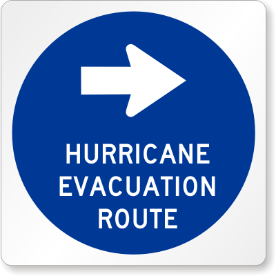 Hurricane Evacuation Route (Right Arrow)