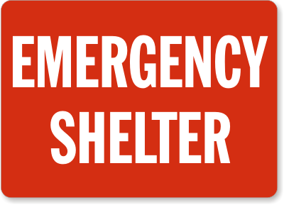 Emergency Shelter Sign