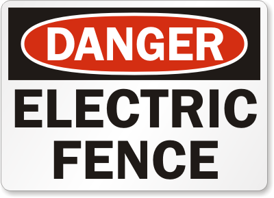Danger Electric Fence Sign