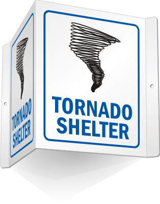 Tornado Shelter Sign