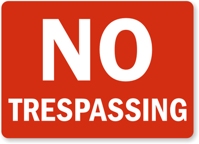 No Trespassing