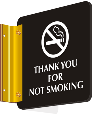 Thank You For Not Smoking Sign