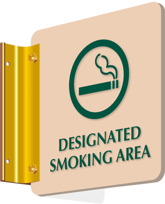Designated Smoking Area (with symbol)