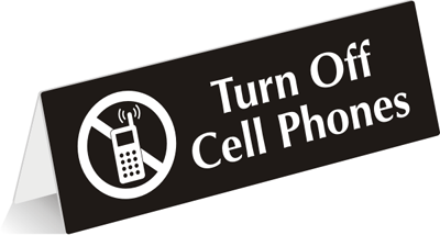Turn Off Cell Phones Sign