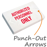 Authorized Personnel Only LED Exit Sign with Battery Backup