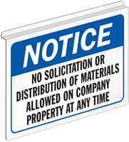 Notice No Solicitation Distribution Materials Allowed Sign