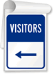 Visitor Information Left Arrow Sign Book