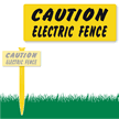 Caution Electric Fence bolt-on Sign