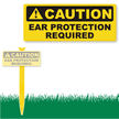 Caution Eye Protection Required EasyStake Sign
