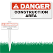 Danger Construction Area safety Sign