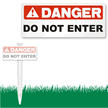 Danger Do Not Enter bolt-on Sign