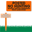 No Hunting Property Sign