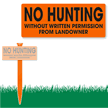 No Hunting EasyStake Property Sign