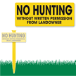 No Hunting Bolt-on Sign