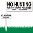 No Hunting Clip-On Sign