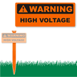 Warning High Voltage clip-on Sign