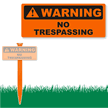 Warning No Trespassing EasyStake Sign
