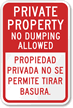 Private Property Dumping Allowed Sign