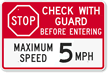 Stop Check With Guard Before Entering Sign