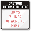 Caution, Automatic Gates [fill in rules]