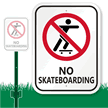 No Skateboarding Sign & Stand Kit