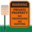 No Trespassing No Hunting Sign