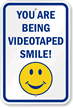 Plastic Video Surveillance Sign (with Graphic)