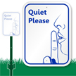 Quiet Please with Graphic Sign