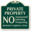 Private Property Resident Parking Only SignatureSign™