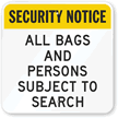 Security Notice - Search Sign