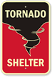 Glow Tornado Shelter Sign