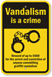 Vandalism Is A Crime Sign