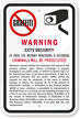 Warning CCTV Security Sign (With Graphic)