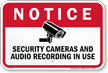 Premises Under Video And Audio Surveillance Sign, SKU: K-9504