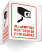 All Activities monitored By Video Camera Sign
