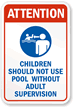 Children Don't Use Without Adult Supervision Sign