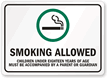 Smoking Allowed Sign
