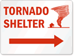 Tornado Shelter Sign