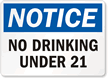 No Drinking Under 21
