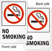 No Smoking TwinCal™ 2-Sided Window Decals