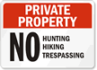 Private Property Hunting Fishing Trespassing Sign