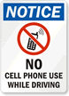 Notice No Cell Phone Sign