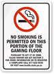 No Smoking Permitted On This Portion Sign