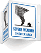 Severe Weather Shelter Area Sign